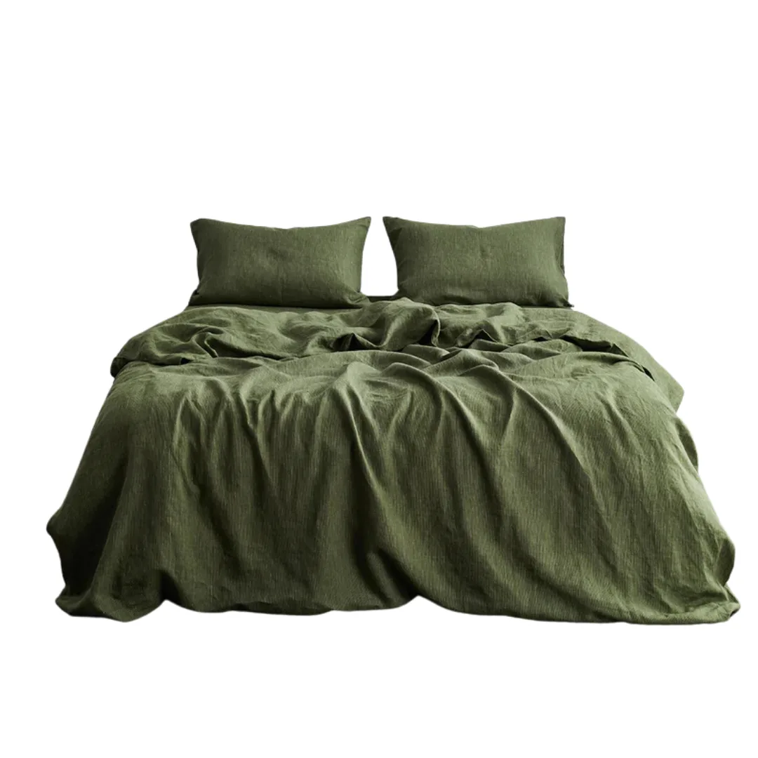 Olive Stripe Duvet Cover Set Bed Threads Best Boxing Day Bedding Sales