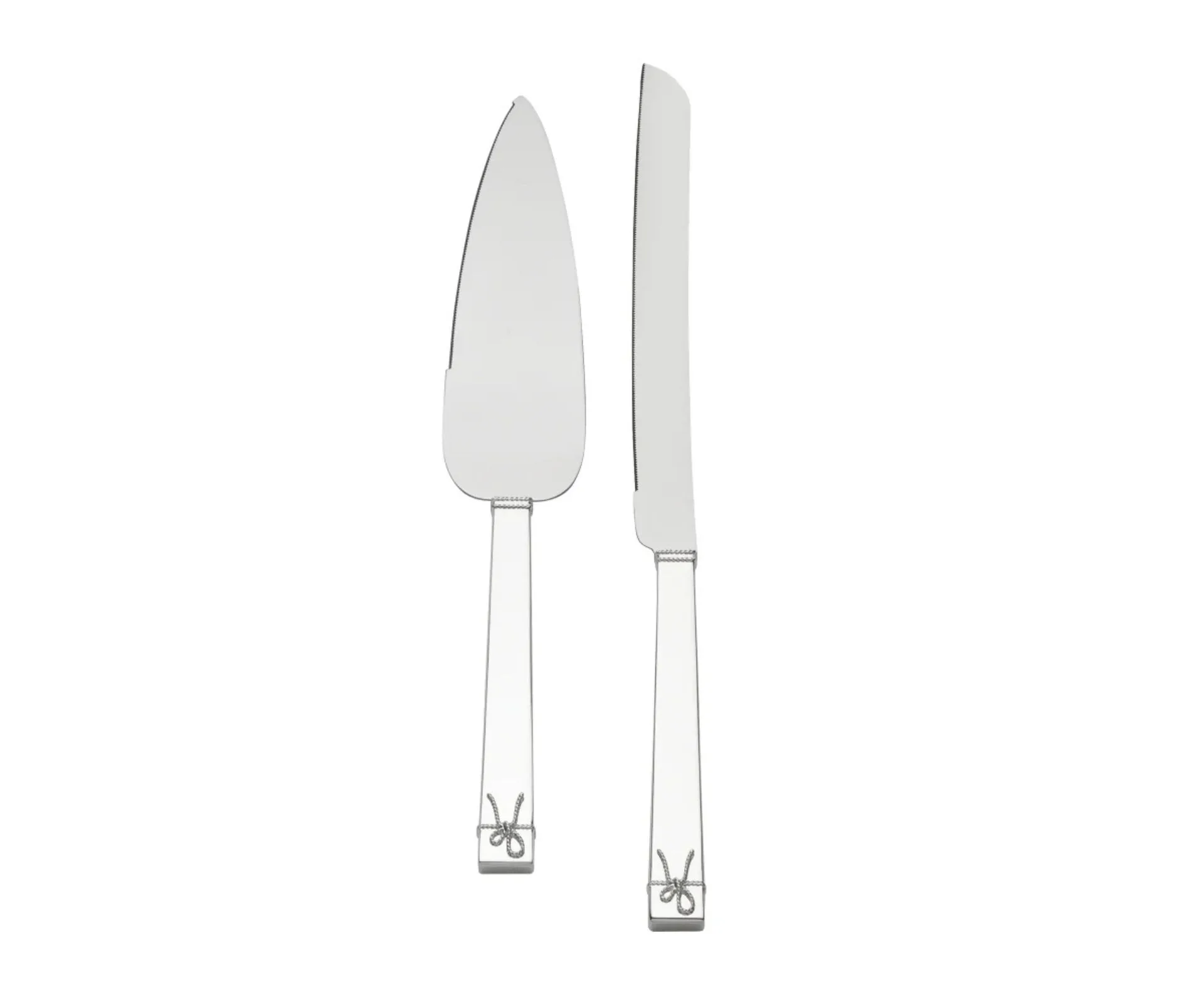 Silver cake and trowel set