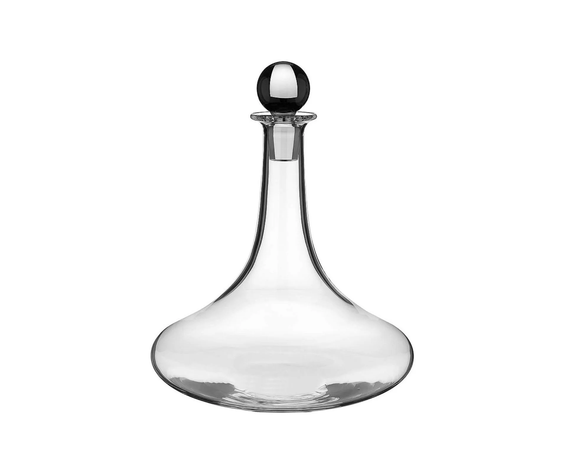 A glass decanter