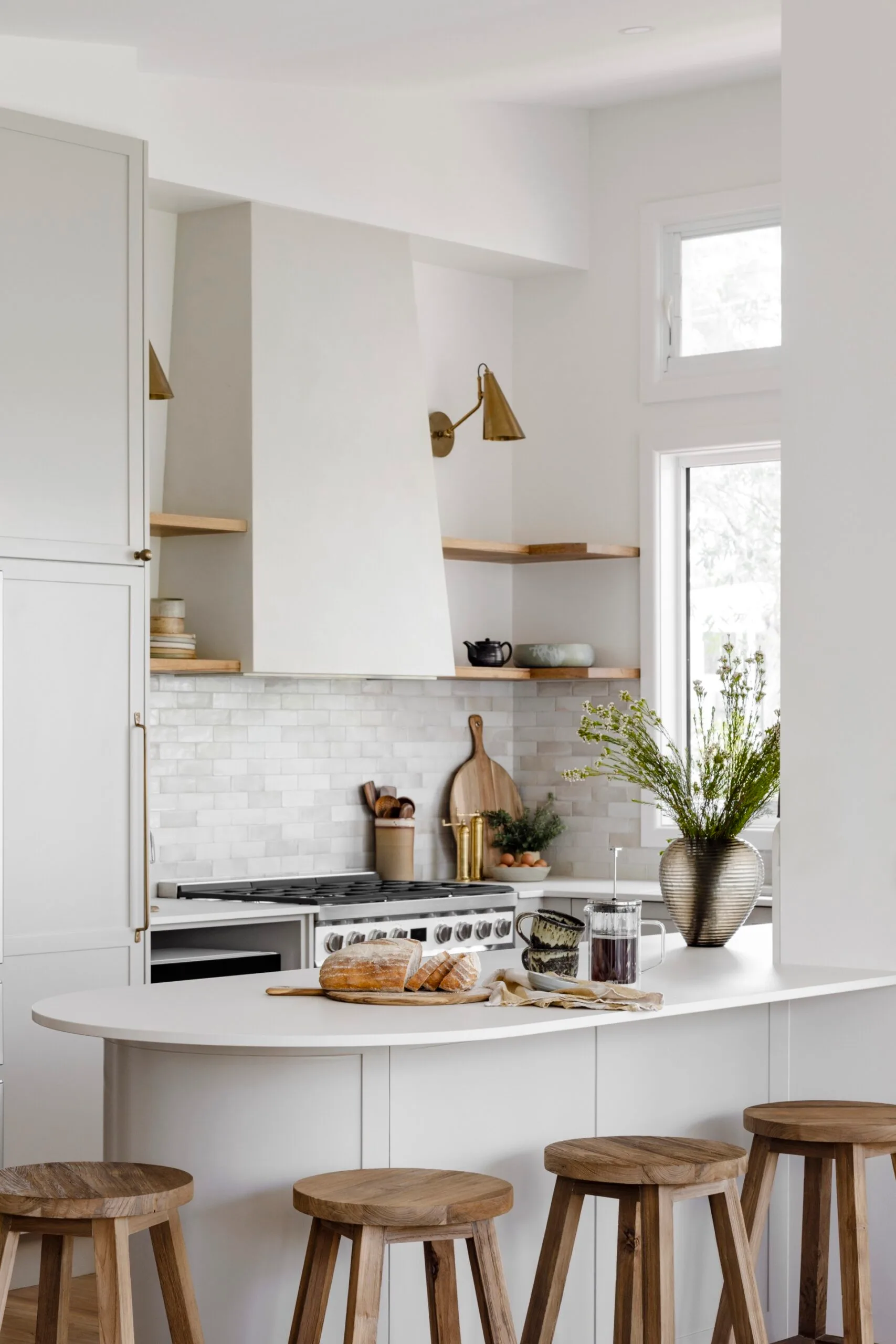 Australian style kitchen inside a holiday home on the south coast. 