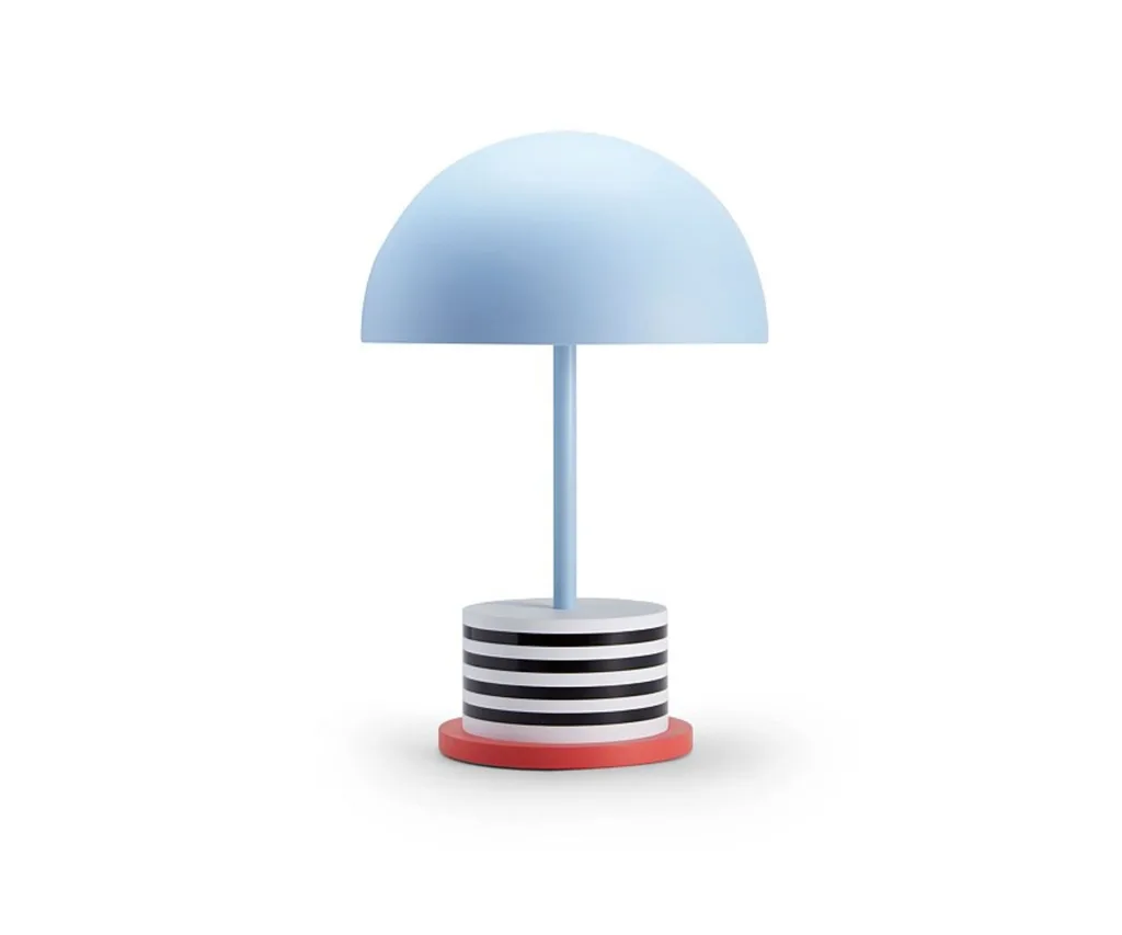Blue and stripe cordless lamp
