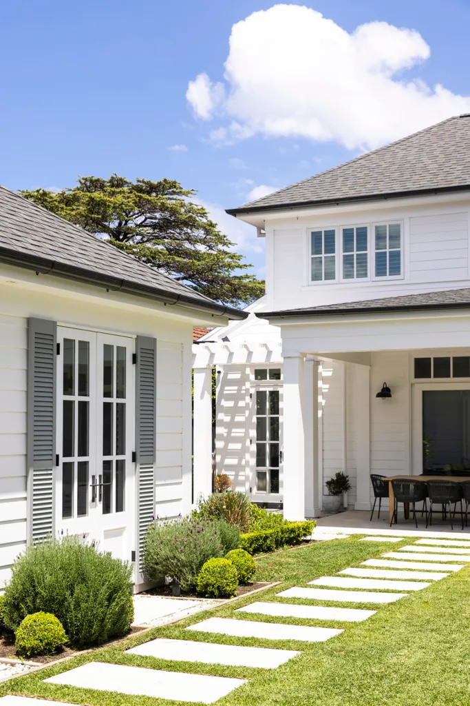 A guest house in the backyard of a home on the Lower North Shore.