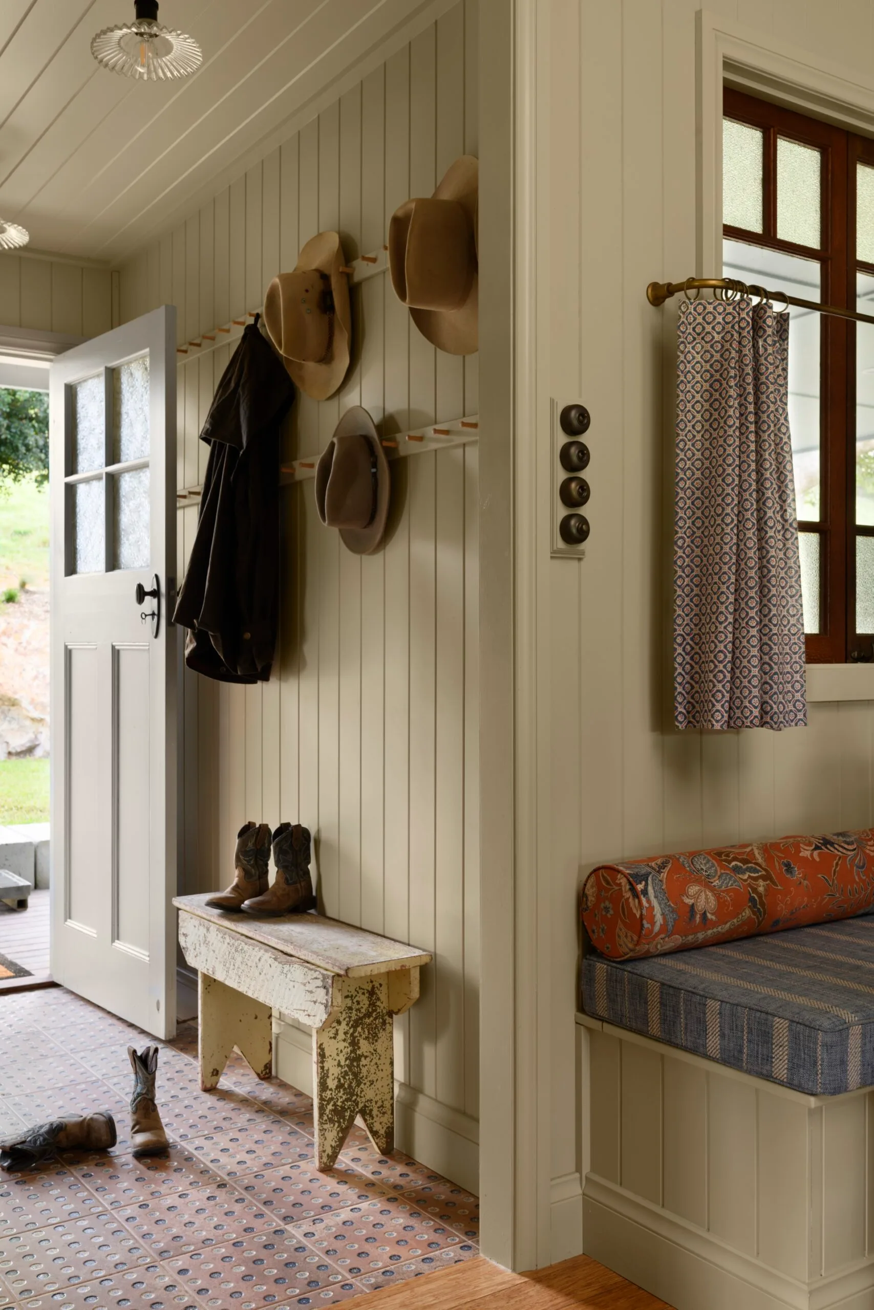 The hallway inside a century old cottage. 
