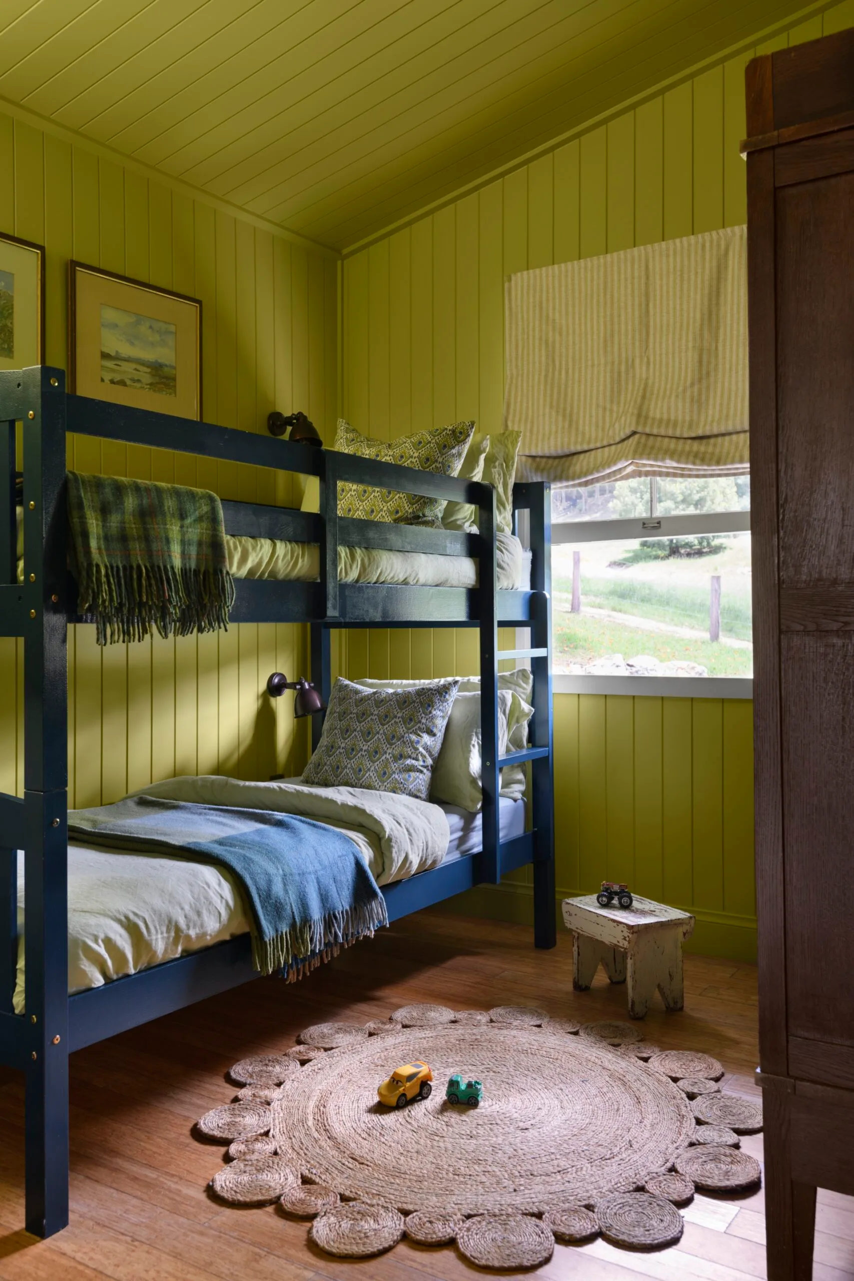 A children's bedroom inside a century-old cottage. 