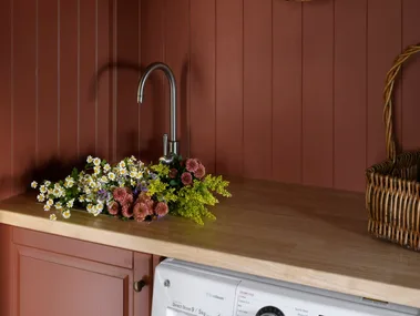 a century-old cottage renovation laundry room.
