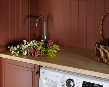 a century-old cottage renovation laundry room.