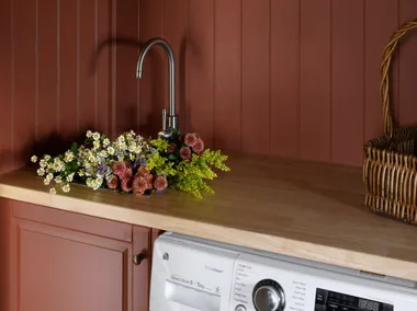 a century-old cottage renovation laundry room.
