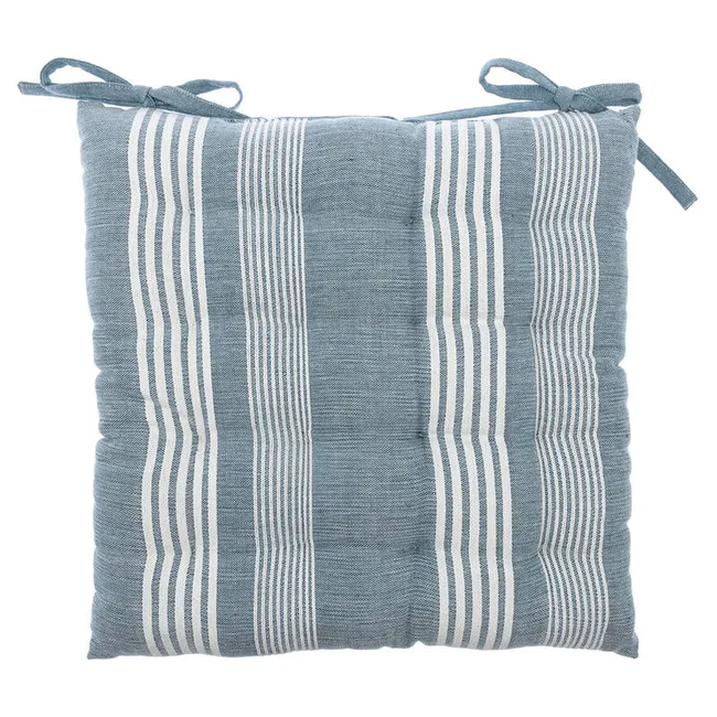 Freedom Hamptons-style blue and white striped seat pads