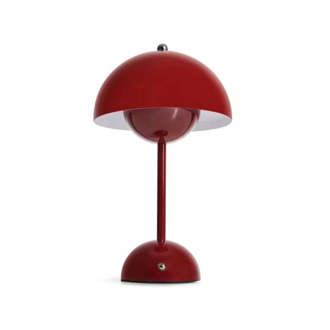 A red kmart portable lamp. 