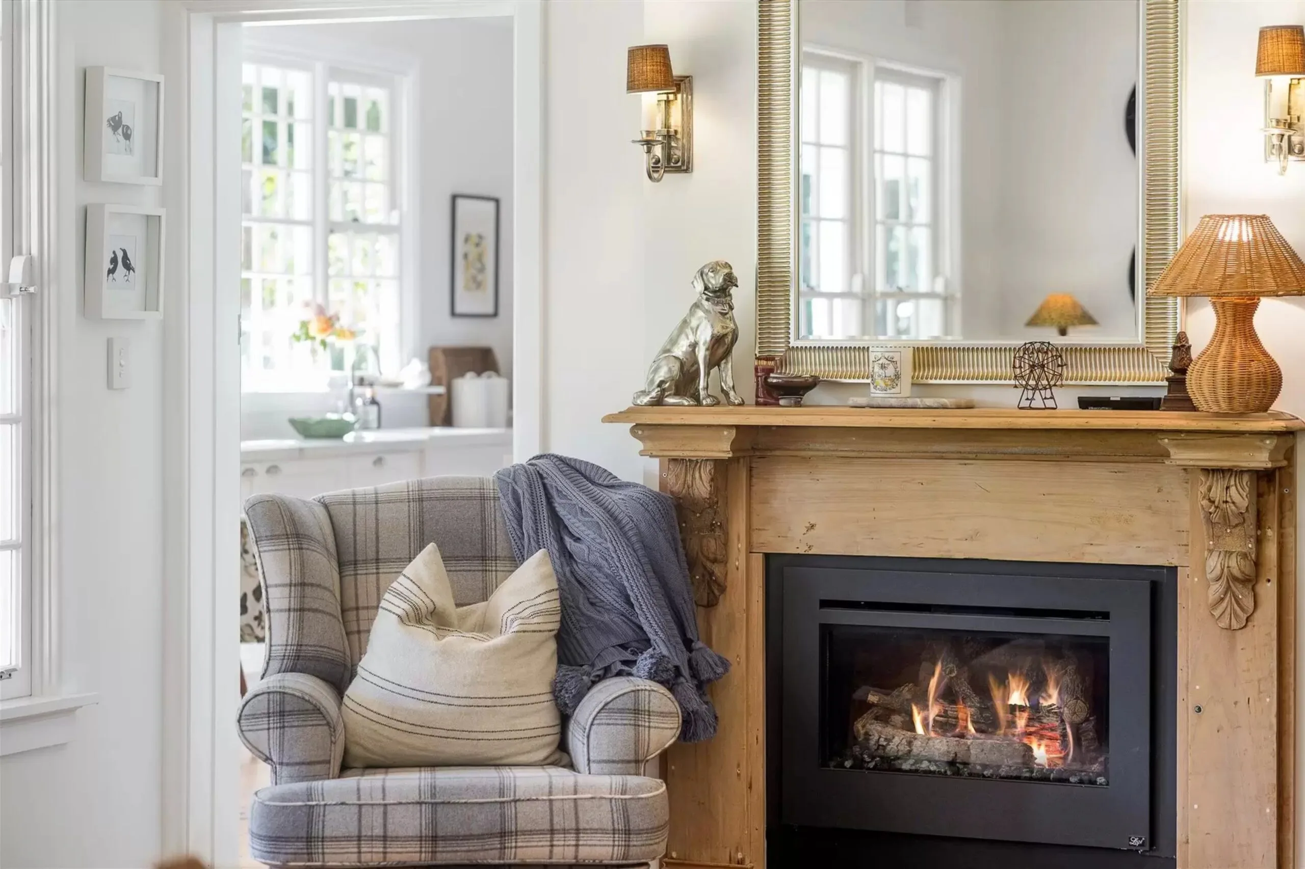 Samantha Armytage home Moss Vale renovation fireplace