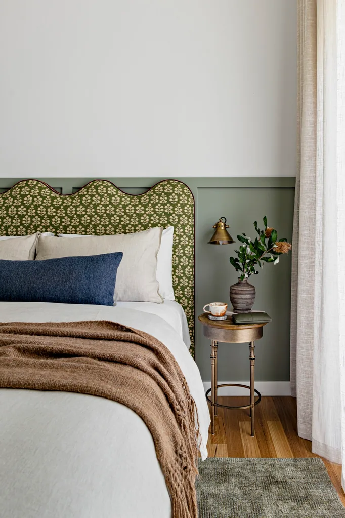 A bedroom inside a holiday home on the South Coast.