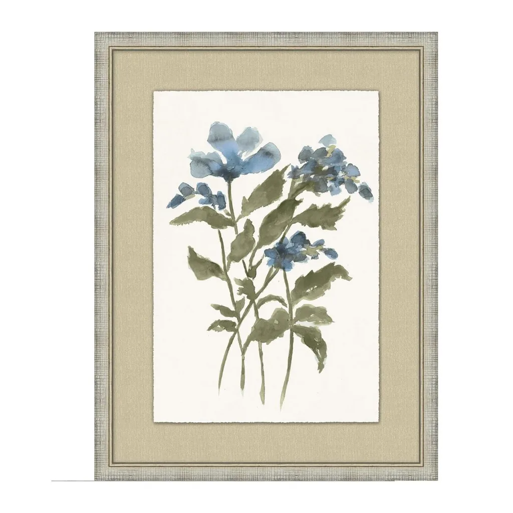 Blue flower wall art.