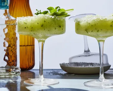 Cloudy apple and cucumber frozen margarita