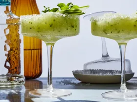 Cloudy apple and cucumber frozen margarita