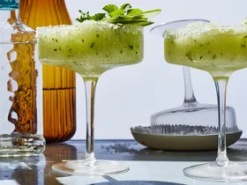 Cloudy apple and cucumber frozen margarita