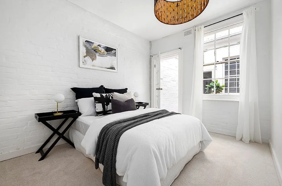 The second bedroom inside Michael Hutchence's cottage.