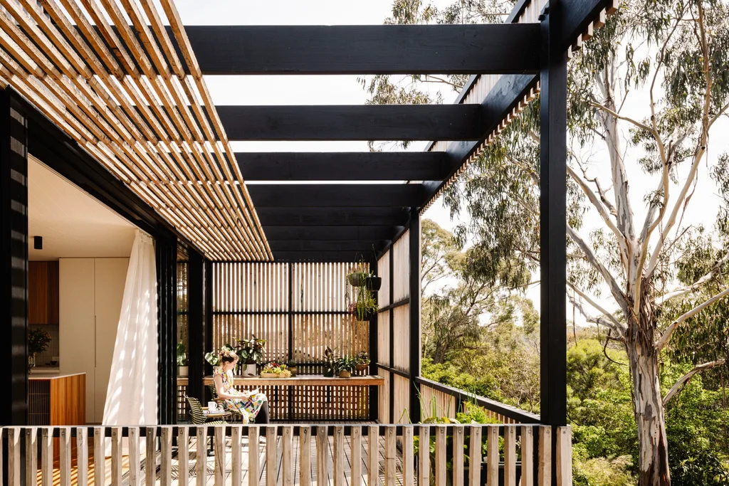 The deck of a Melbourne tree top home.