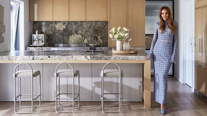 Bec Judd in the kitchen of her Arthurs Seat home