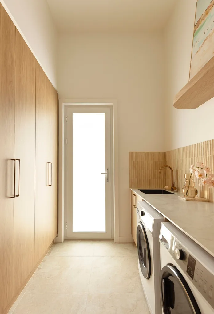 The laundry inside a Brisbane new build.