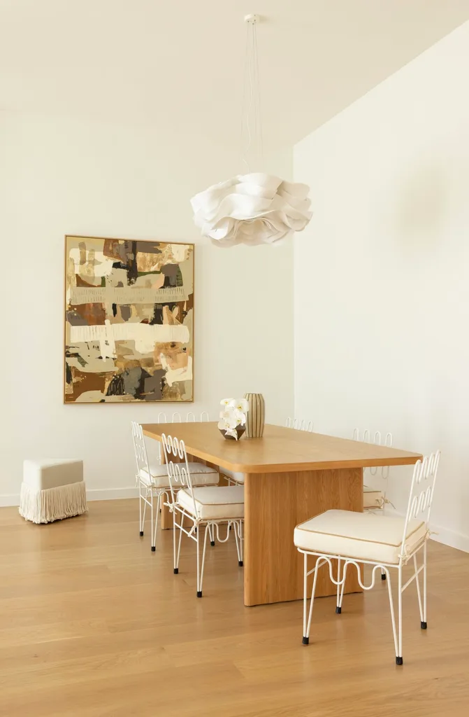 The dining room inside a Brisbane new build.
