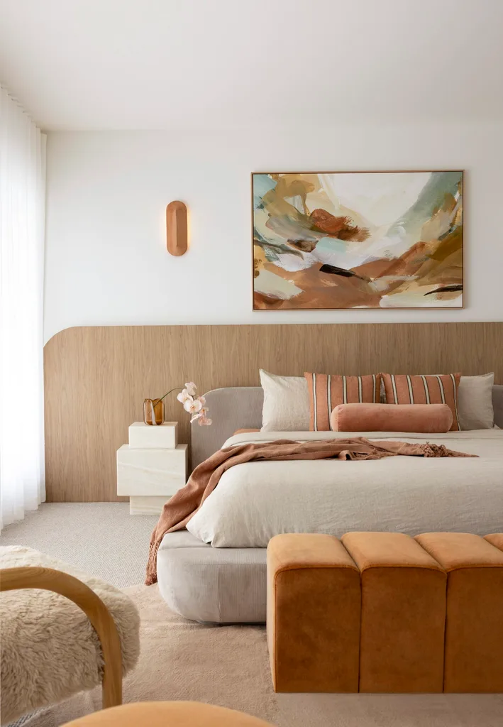 The main bedroom inside a new build in Brisbane.