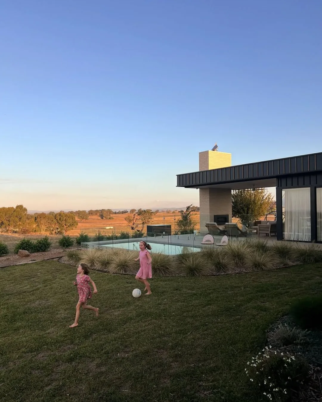 Josh and Jenna's landscaped garden. 