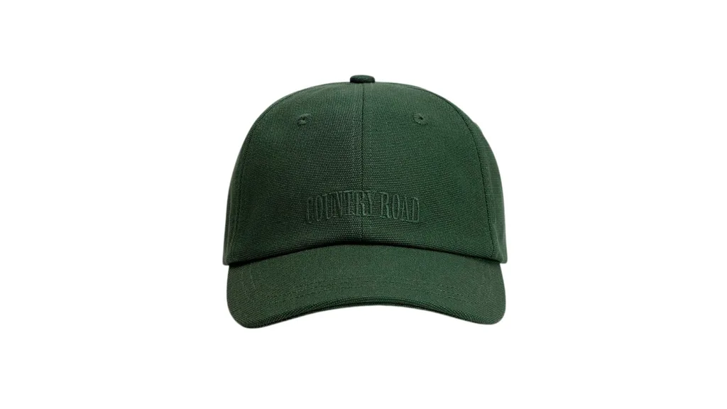 A green baseball cap from Country Road.