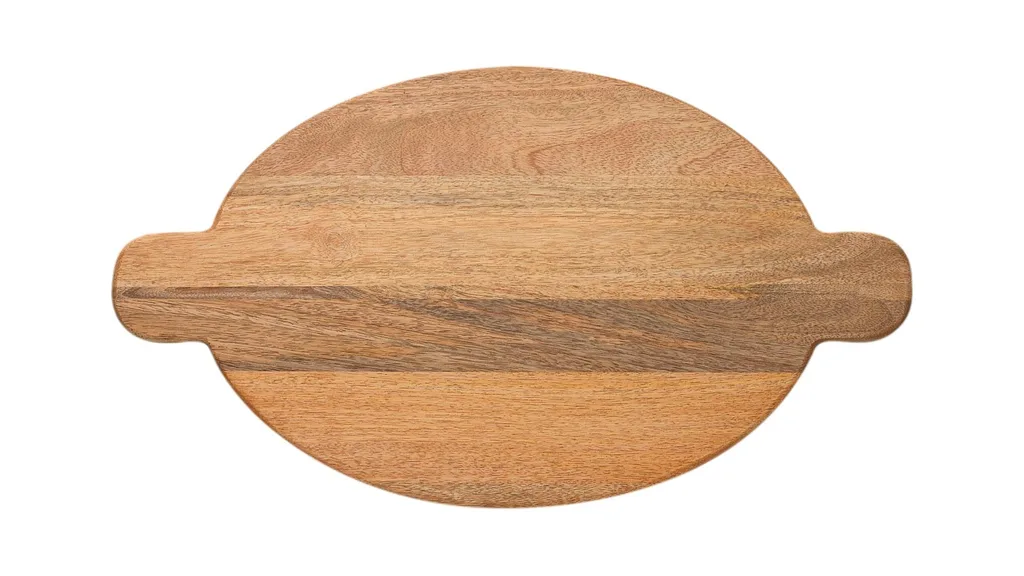 A wooden serving board, perfect for charcuterie and Mother's Day gifts.