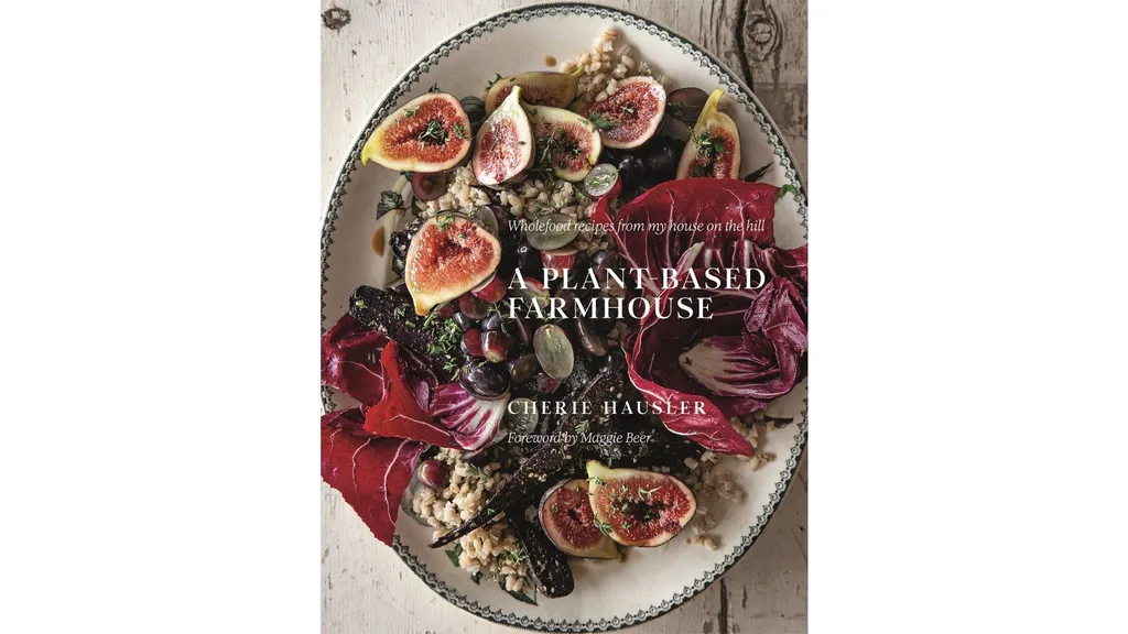 A plant-based cookbook with a salad on the cover that includes figs, red cabbage and brown rice, an option for Mother's Day gifts.