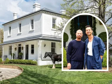 Steve Cordony and Michael Booth inset with an exterior shot of Rosedale Farm