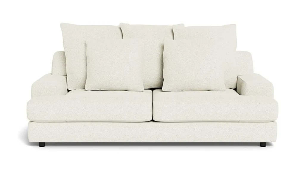 A cream fabric sofa from Freedom Furniture.