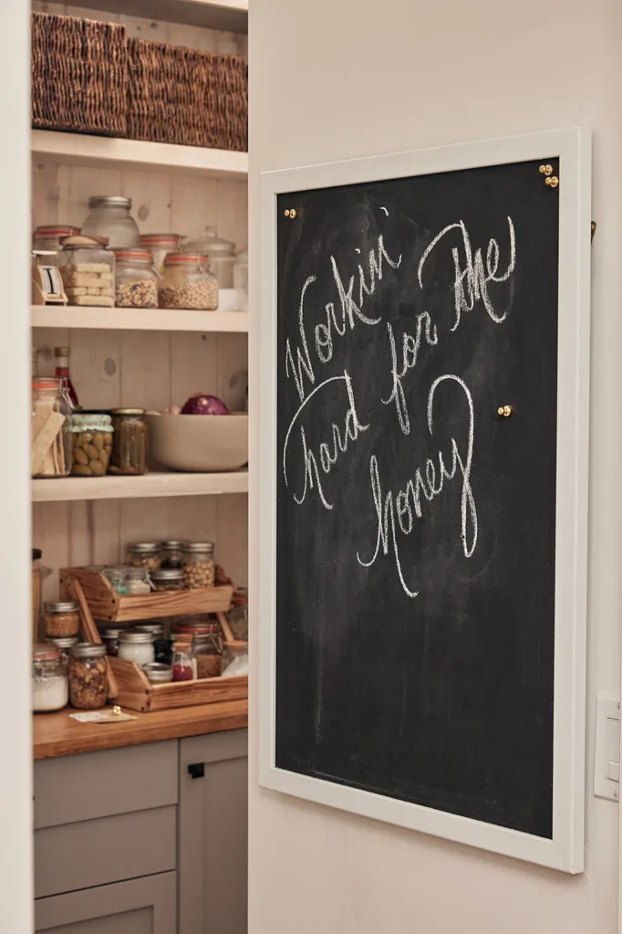 Meghan's open pantry with organised jars