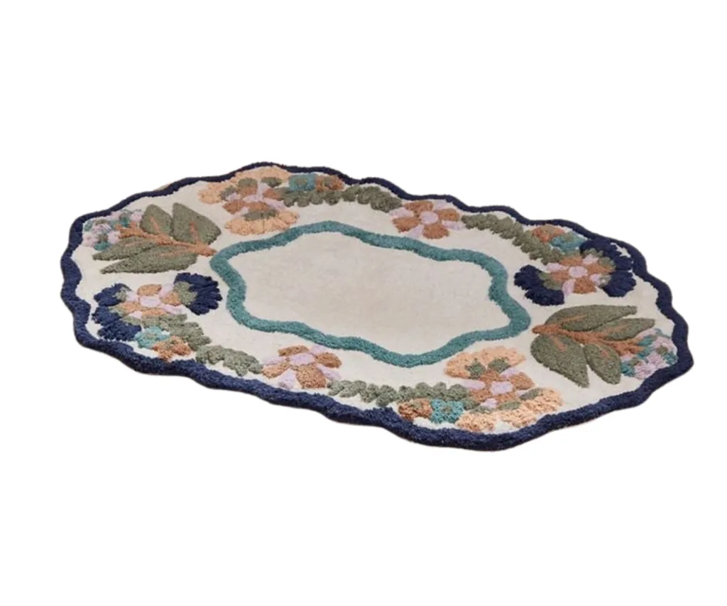 Camilla scallop floral bath mat adairs
