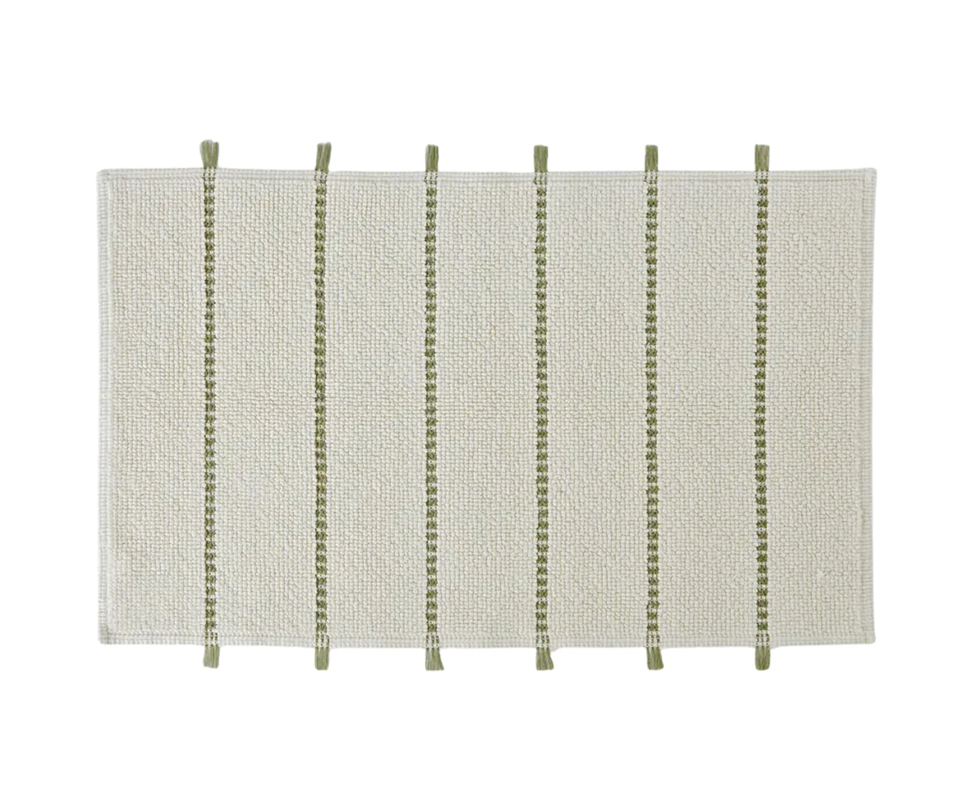 Sami bath mat in natural/olive green bed bath n table