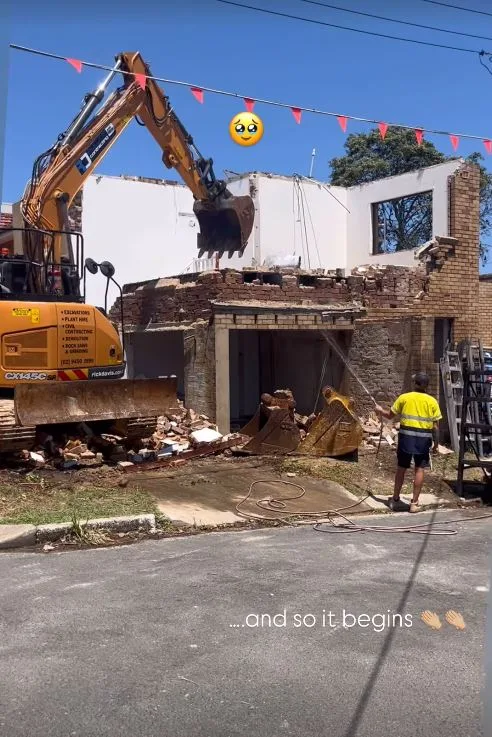 Excavation at Jackie O's Clovelly home renovation