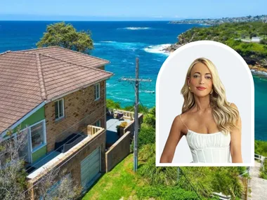 Jackie O radio host inset with the before shot of her Gordons Bay home in Clovelly