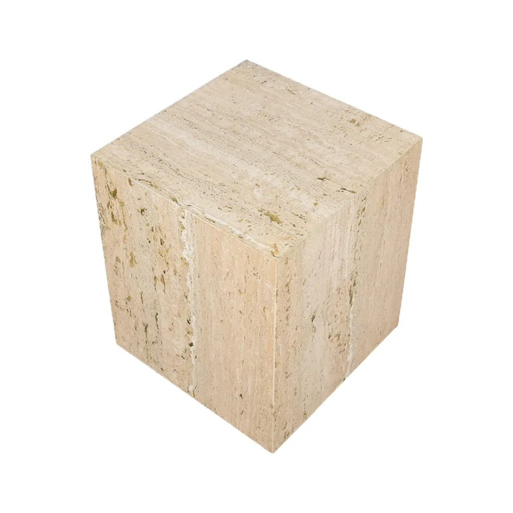 james lane travertine side table