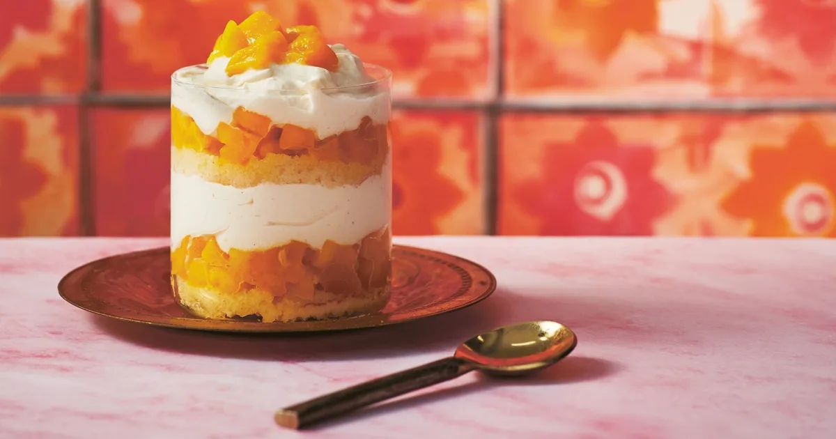 Lychee and mango trifles recipe | Home Beautiful