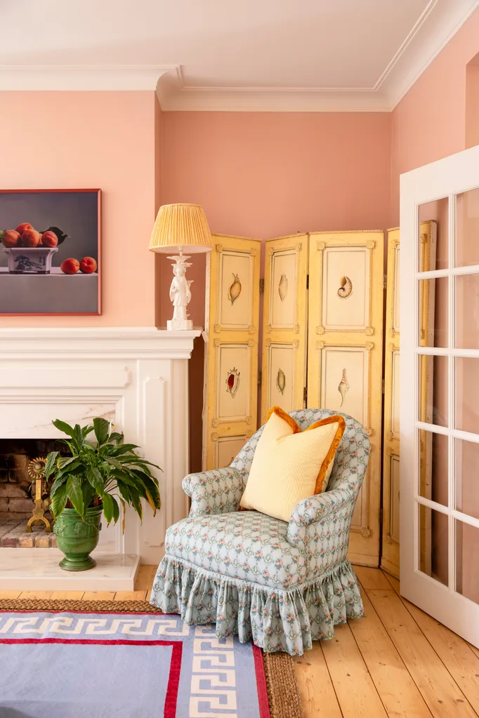 Armchair in corner of sitting room