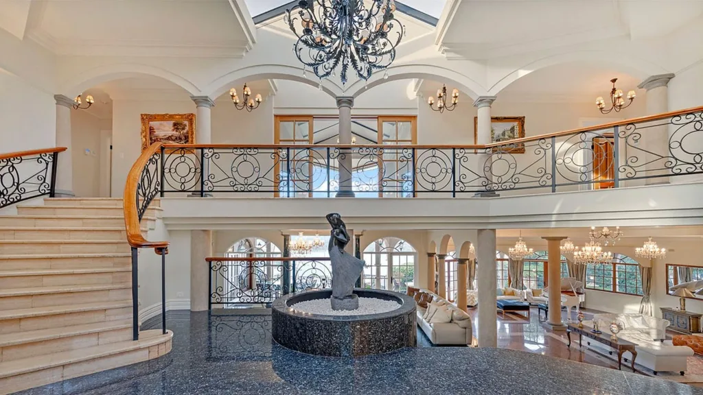 Original Bachelor mansion stairwell.