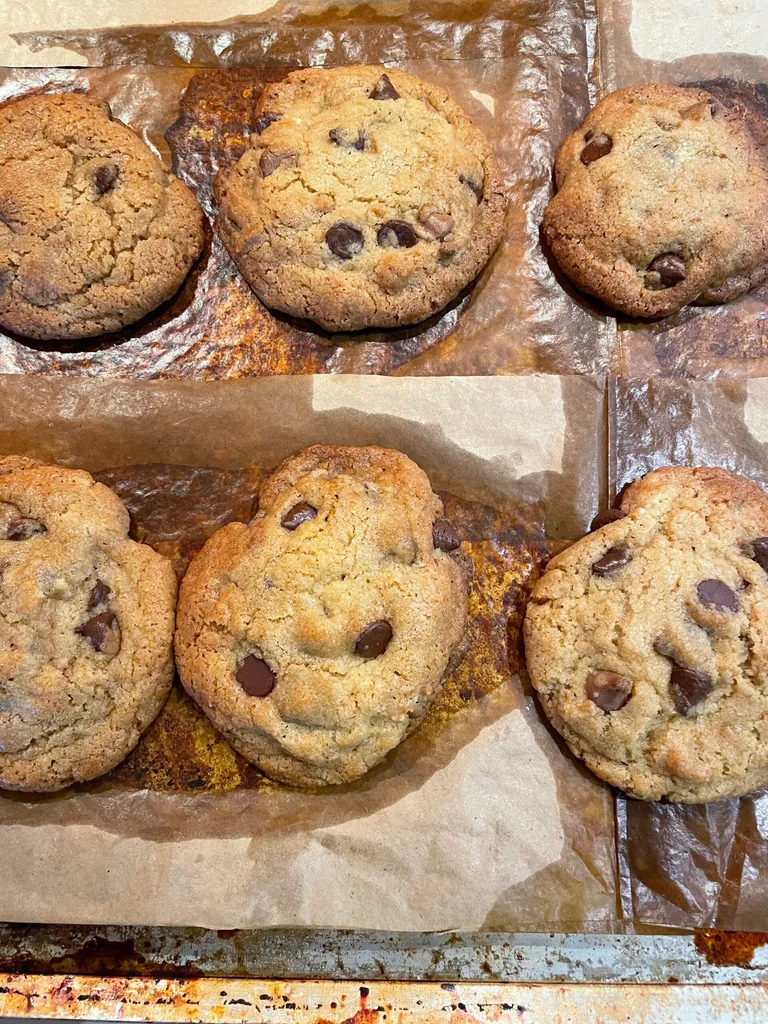 RecipeTin Eats Chocolate Chip Cookies on tray