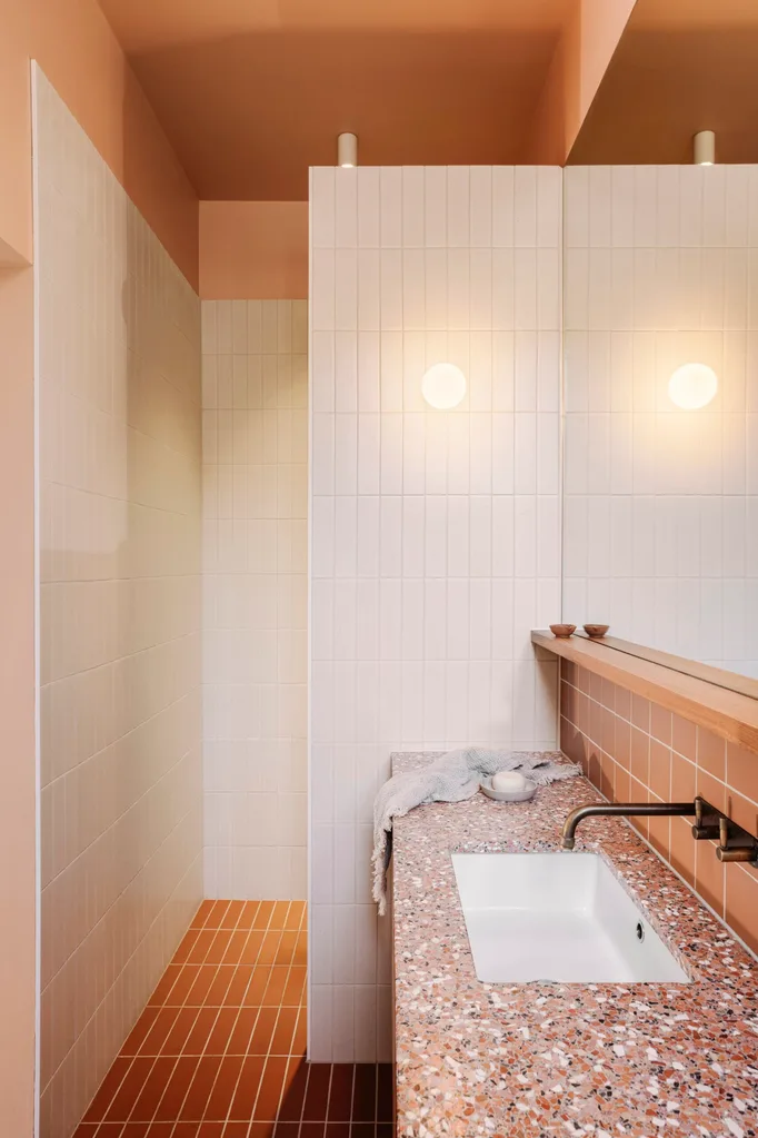 Terazzo bathroom counter.