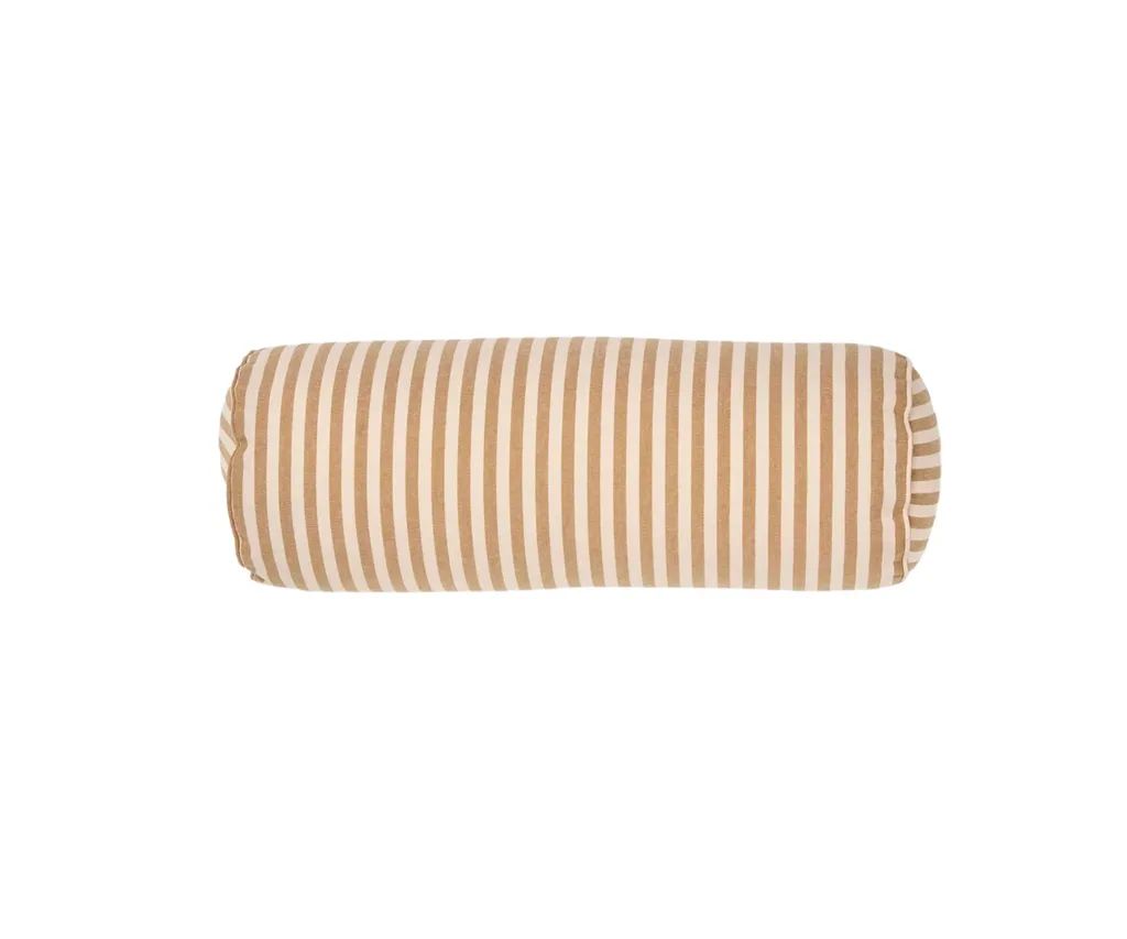 Striped bolster in nutmeg.
