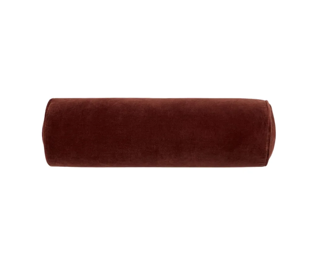 Maroon bolster.