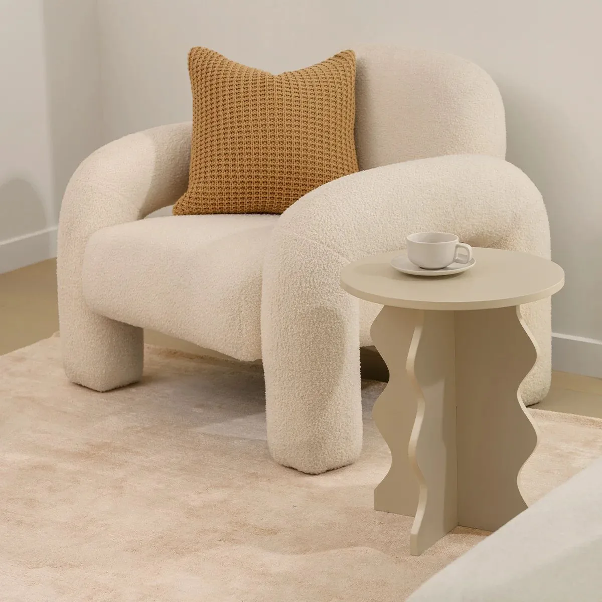 Boucle armchair. 