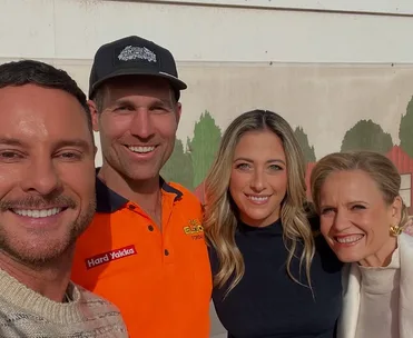 Dan and Dani from The Block 2025 with Darren Palmer and Shaynna Blaze