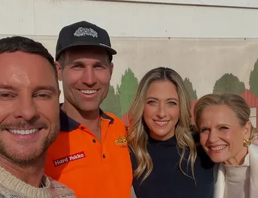 Dan and Dani from The Block 2025 with Darren Palmer and Shaynna Blaze