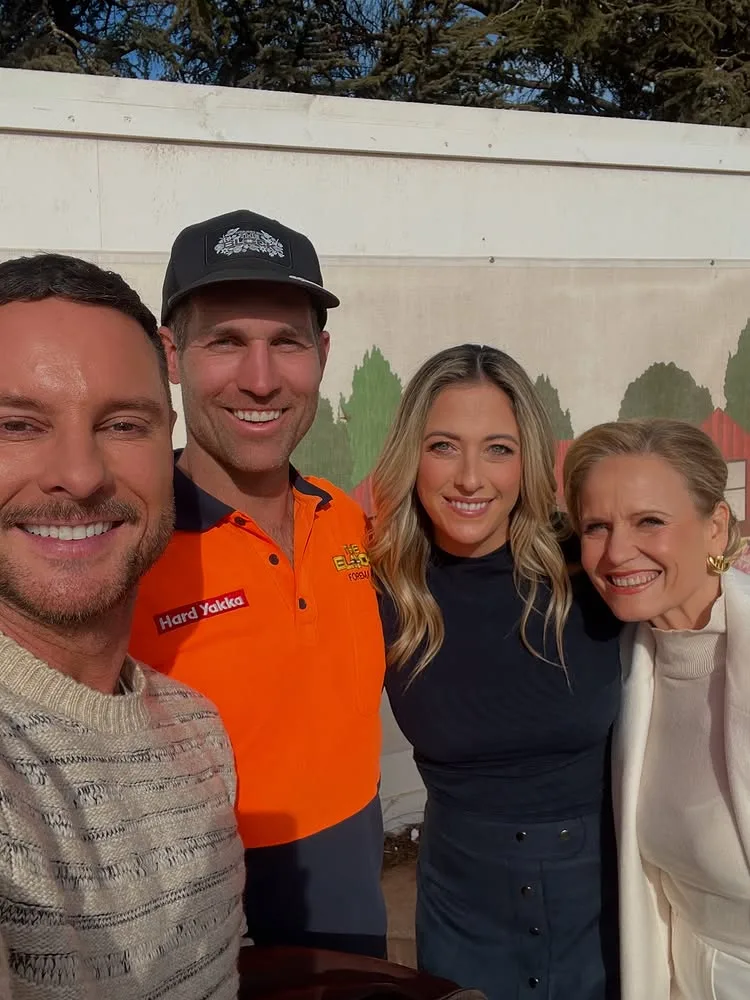 Dan and Dani from The Block 2025 with Darren Palmer and Shaynna Blaze