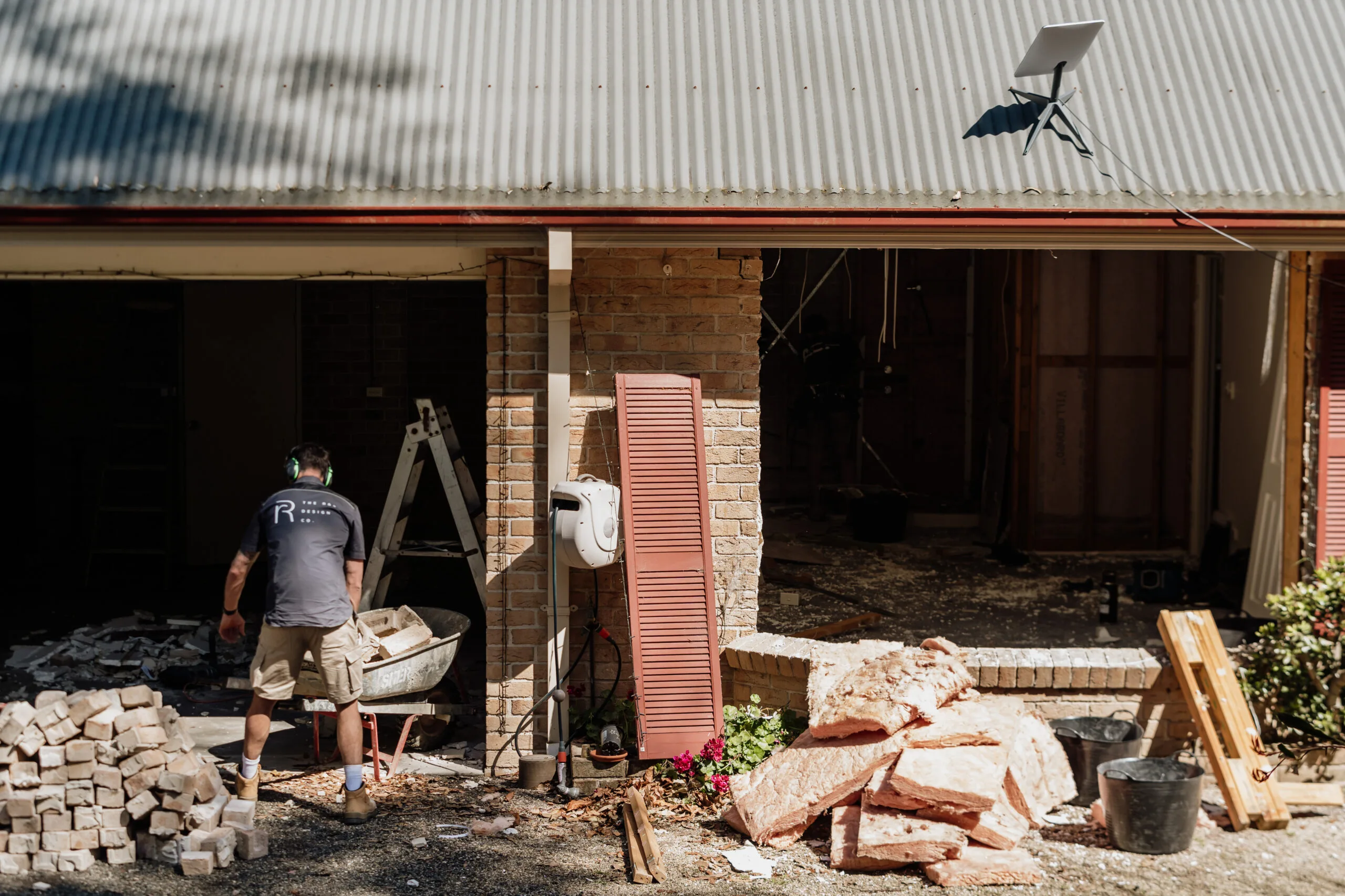 Rachel and Ryan demolished the garage to make way for master suite.