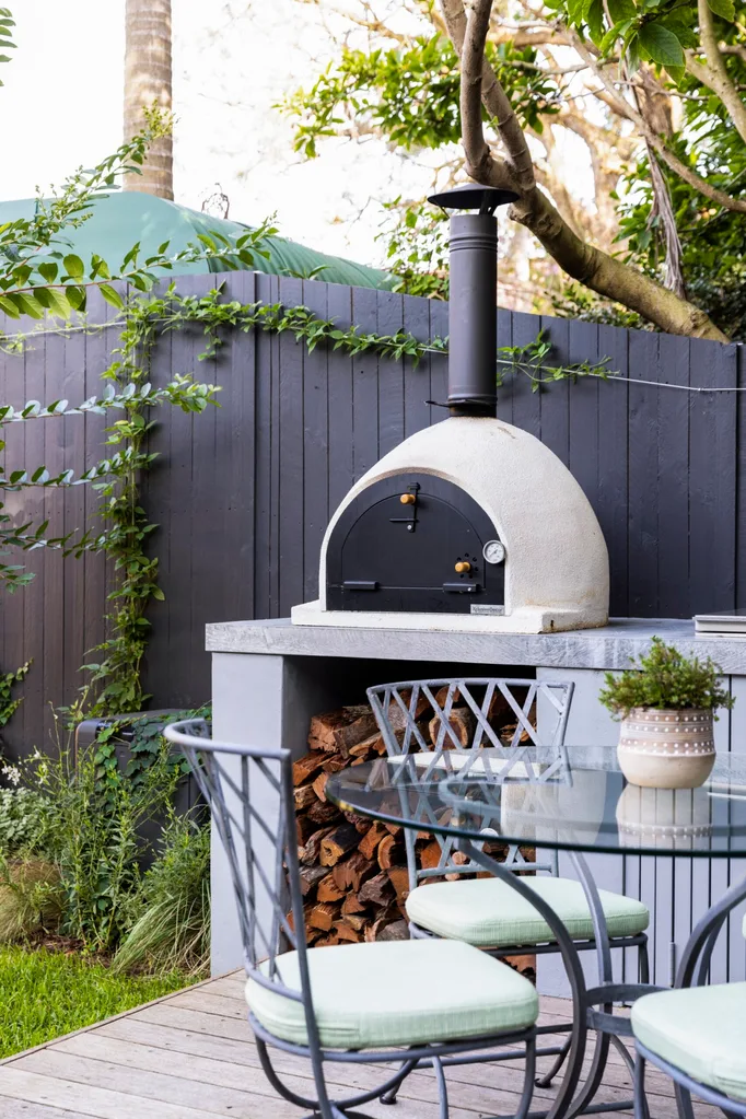 A built-in barbeque in a garden in Glebe.